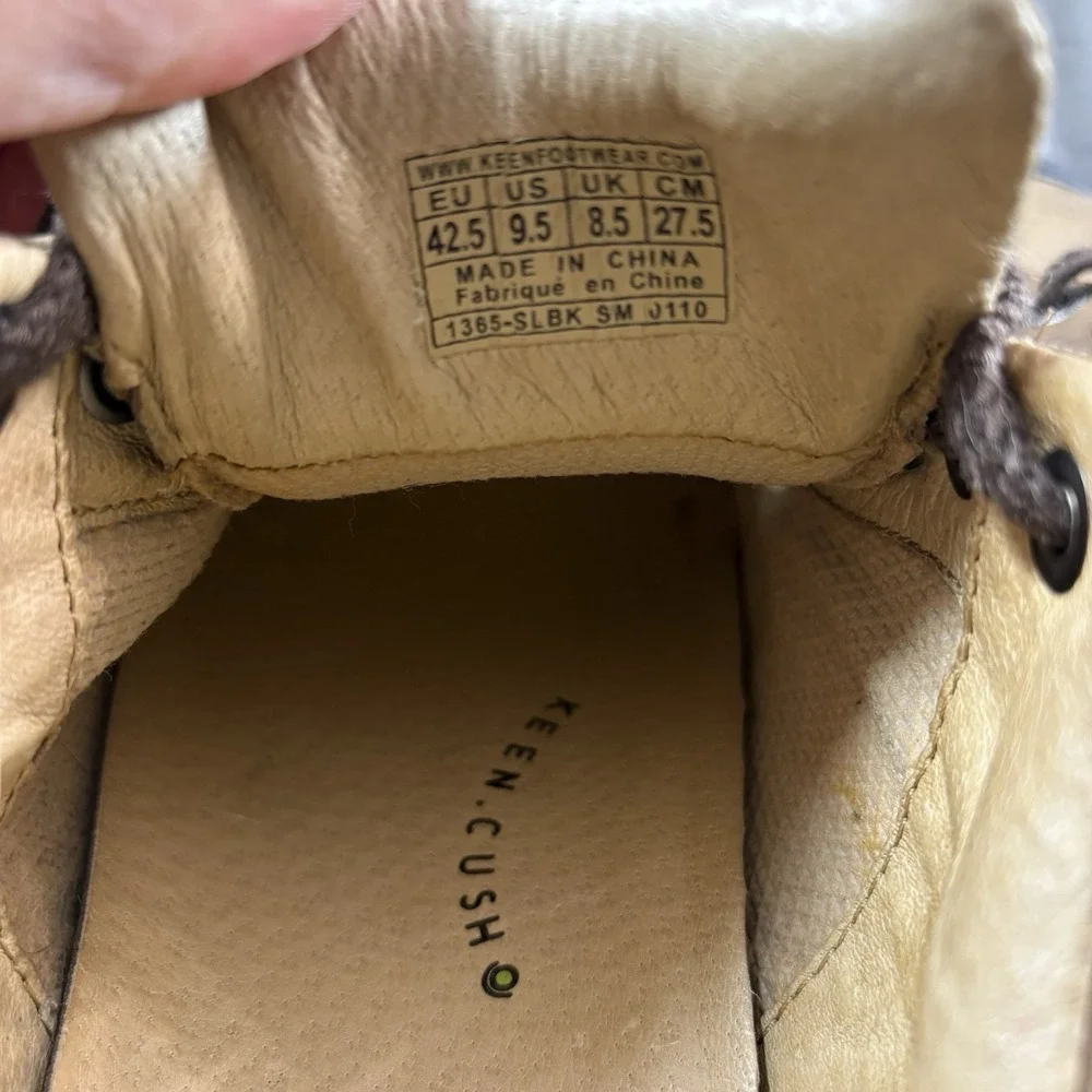KEEN Presidio Classic Brown Leather Hiking Shoes Men's Size 9.5M, Rubber Soles